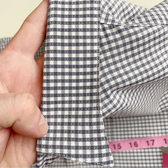 Gitman Bros Allen Edmonds Men’s Check Print Button Dress Shirt Neck 16.5 - Picture 4 of 8